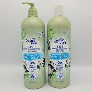 Suave Kids Naturals 3-in-1 Shampoo Conditioner & Body Wash Sensitive Skin 2 Pack